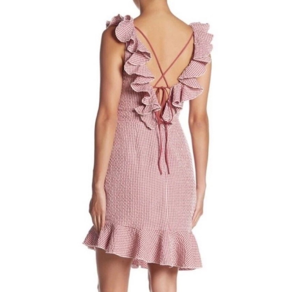 WAYF Ruffled Asymmetrical Hem mini dress size XS